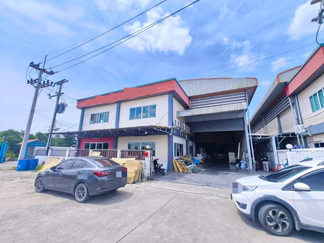 ขาย-เช่า โรงงาน โกดัง ออฟฟิศ 2 ชั้น  รร.วัดบางปิ้ง 2.9 กม.285 ตร.วา. 1,255 ตร.ม. ตลาดเศรษฐกิจ 1.3 กม.  นาดี  ตลาดแคราย 1.33 กม.