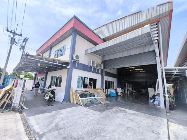 ขาย-เช่า โรงงาน โกดัง ออฟฟิศ 2 ชั้น  280 ตร.วา. ตลาดเศรษฐกิจ 1.3 กม.  นาดี  ตลาดแคราย 1.33 กม. รร.วัดบางปิ้ง 2.9 กม.1,250 ตร.ม. 